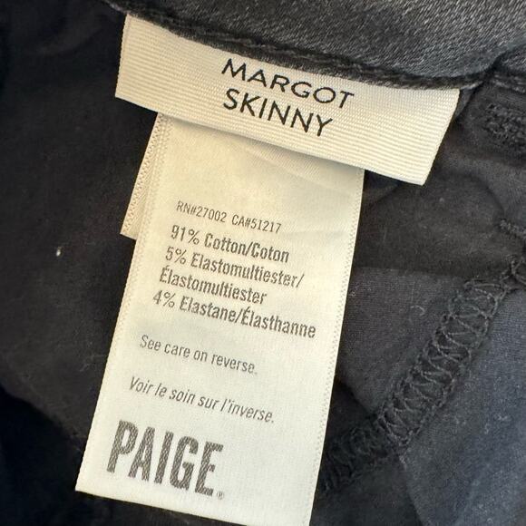 Paige Black Margot Skinny High Rise Jeans 27 - Picture 6 of 13